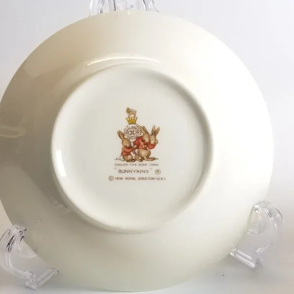 Bunnykins Children’s 3-Pcs Dish Set Bone China Royal Doulton England Collectable - Picture 10 of 16